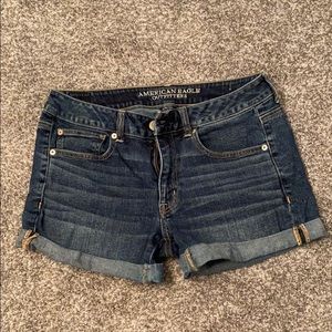 High waisted jean shorts